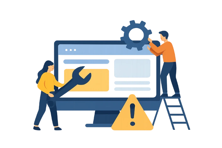 Website maintenance services with professionals managing security, backups and updates